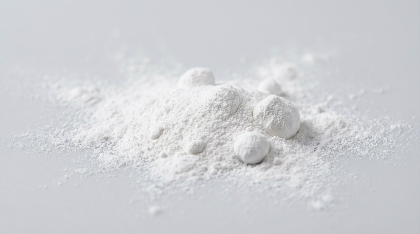 Zinc oxide powder macro photograph