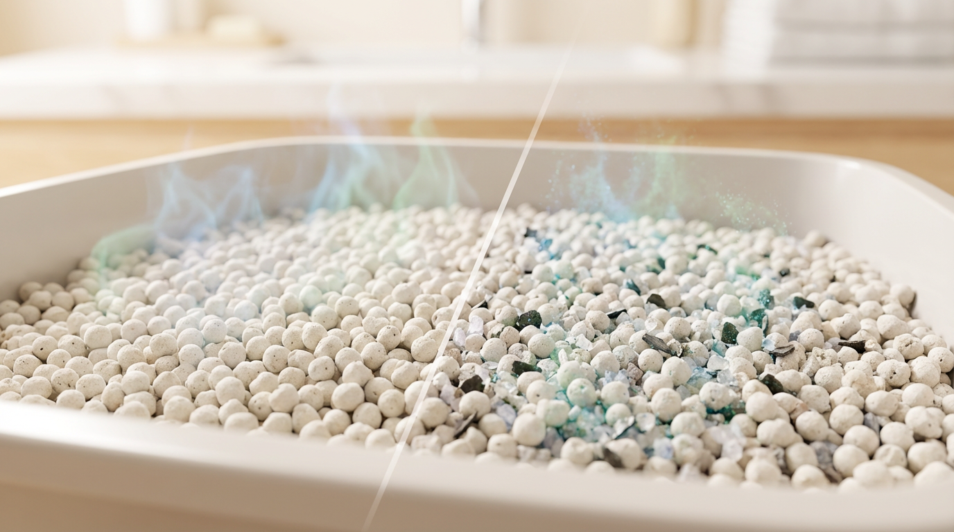 Macro view of litter with Sprinkl